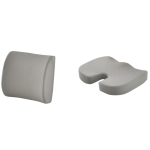 SuperOrtho Set Durable Lumbar and Seat Cushion Memory Foam Grey / Σετ Ανατομικά Μαξιλάρια μέσης και καθίσματος
